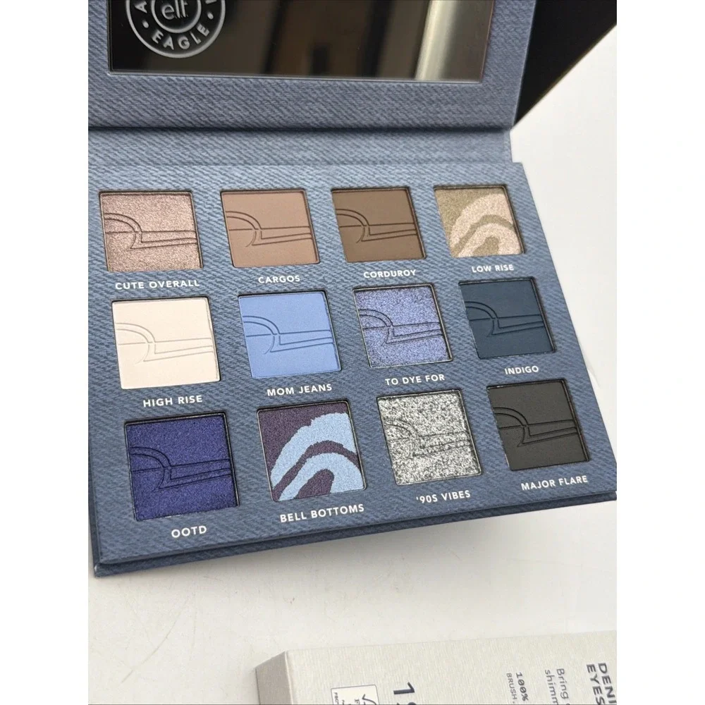 Retired Elf American Eagle Denim Daze Eyeshadow Palette 12 Shades NEW